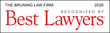 The Bruning Law Firm recognized in Best Lawyers&reg; for excellence in personal injury litigation.