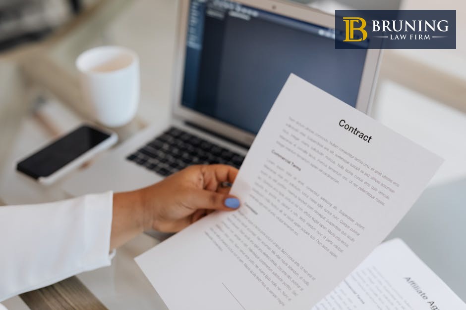 Legal documents and contract representing workers compensation appeal deadlines in Missouri