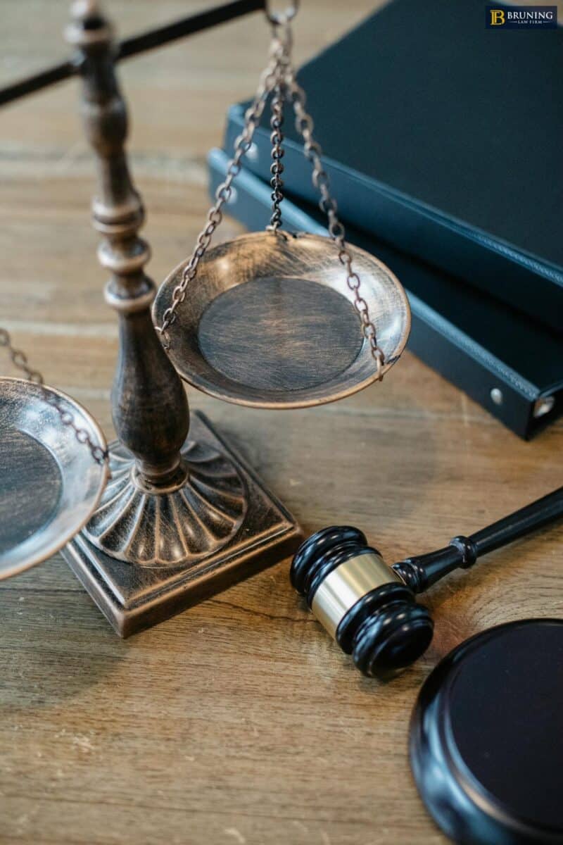 Scales of justice and gavel symbolizing legal expertise and courtroom proceedings.